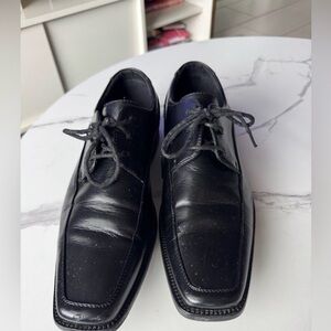 Joseph Abboud Men’s 8.5M Classic Black Leather Dress Shoes